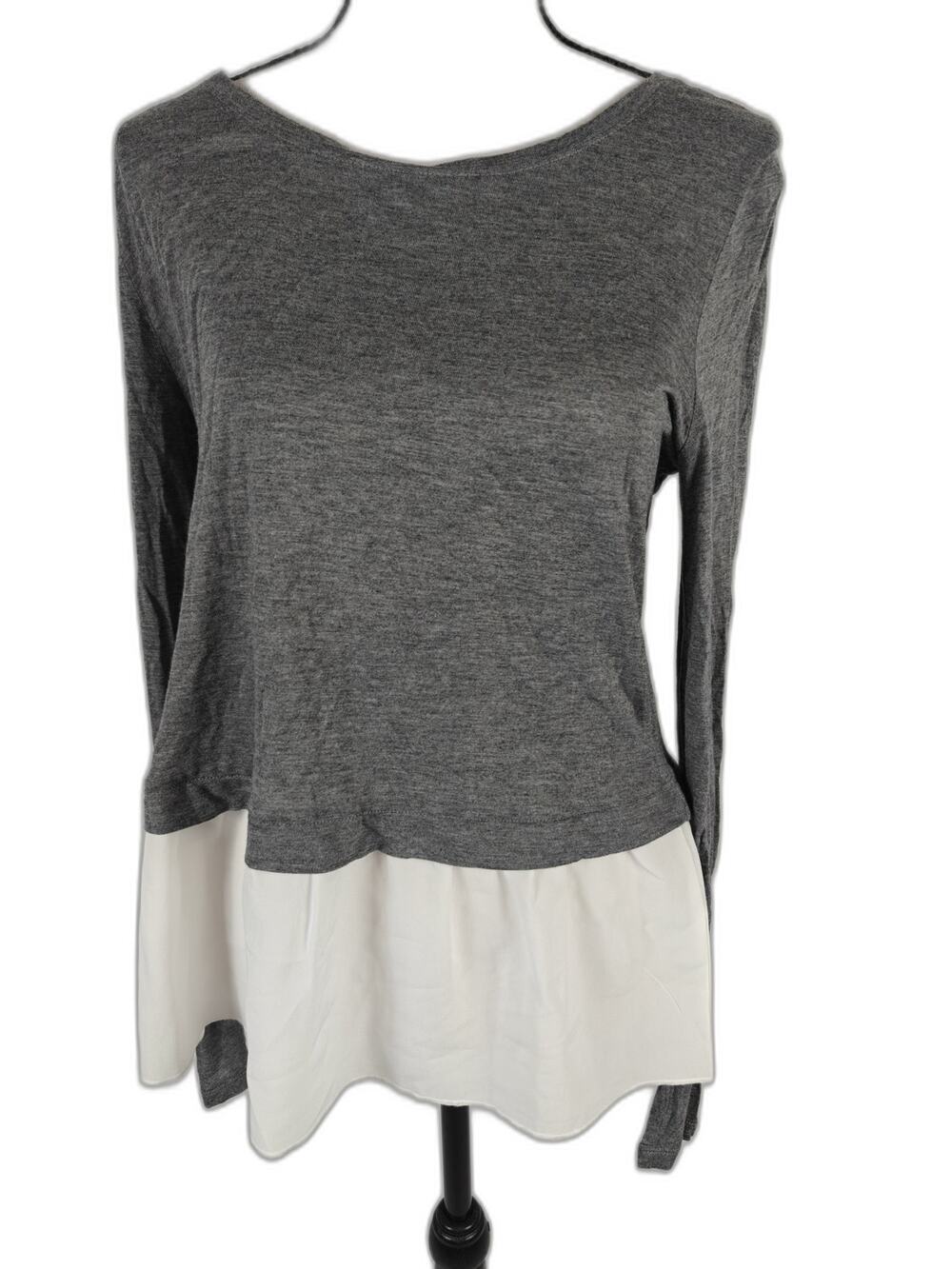 Women’s Hinge Layered Top Gray White Medium